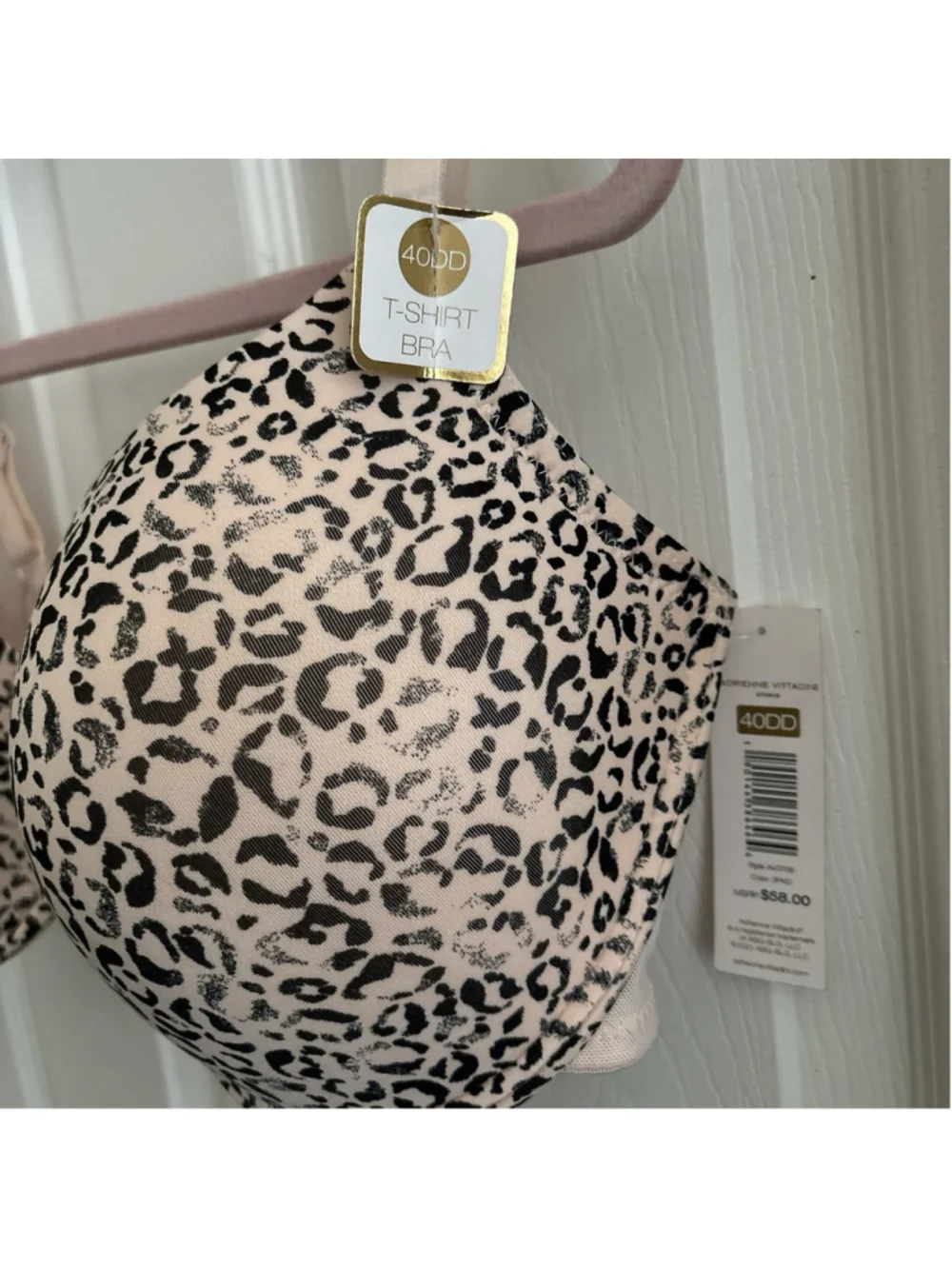 Adrienne Vittadini Studio T-Shirt Bra | Size 40DD | NWT Leopard Print Intamates